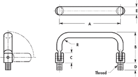 Oval – 90 2 Position – External Thread